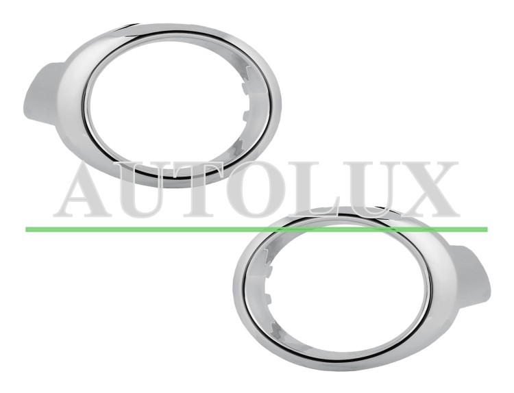 Cerquillos antinieblas peugeot partner 2012-2015 parachoques delantero / cromados / kit / izquierdo+derecho.  Referencia OE:1608323880