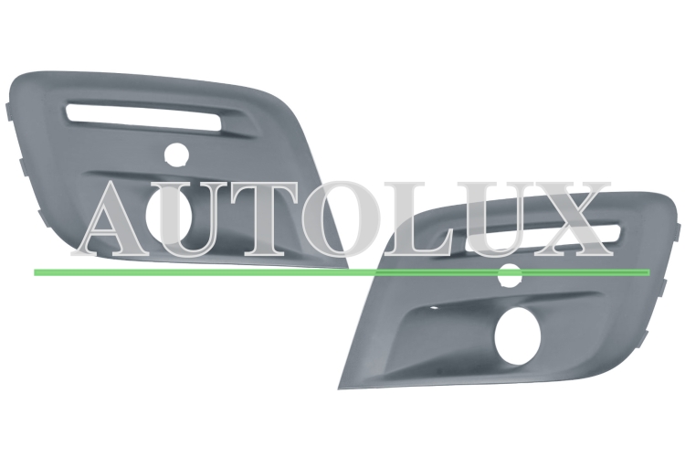 Rejillas citroen berlingo 2015-2018 parachoques delantero / con antinieblas / con sensor / imprimado / kit / izquierda+derecha.  Referencia OE:1613564980