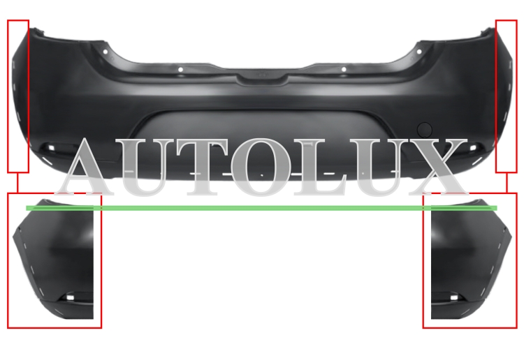 Parachoques dacia sandero 2013-2017 trasero / modelo stepway.  Referencia OE:850106282R