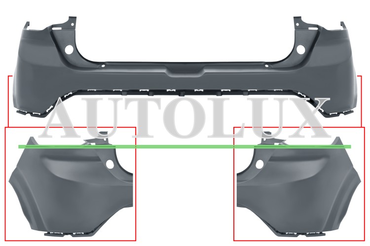 Parachoques dacia sandero 2020-> trasero / superior / imprimado.  Referencia OE:850109659V
