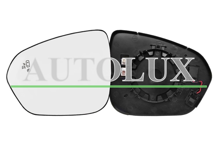 Cristal espejo retrovisor dacia bigster 2024-> con soporte / termico / side assist / convexo / izquierdo.  Referencia OE:963666688R