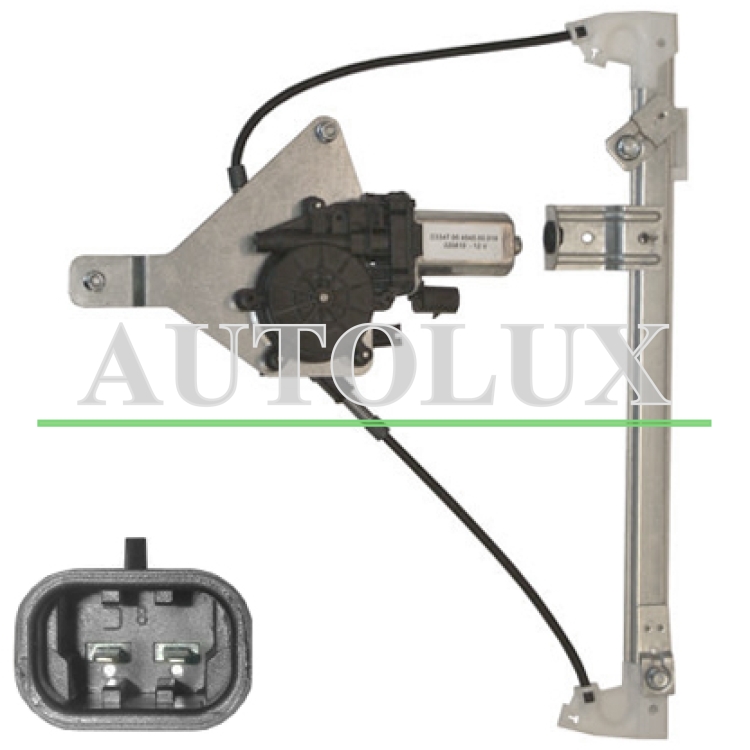 Elevalunas fiat panda 1997-2003 electrico / con motor / 2 pins / delantero derecho.  Referencia OE:7774246