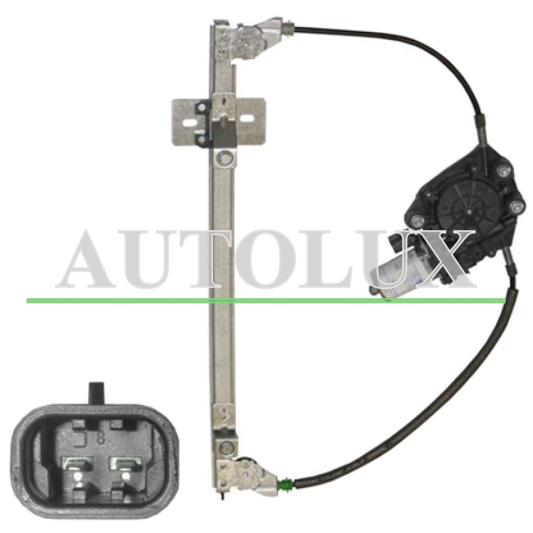 Elevalunas fiat seicento 1998-2003 electrico / con motor / 2 pins / delantero derecho.  Referencia OE:46512241