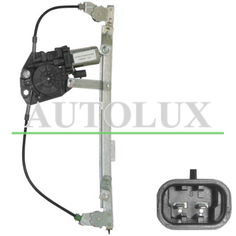 Elevalunas fiat uno 1990-1995 3 puertas / electrico / con motor / 2 pins / delantero izquierdo.  Referencia OE:77493150