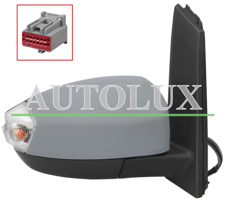 Espejo retrovisor ford c-max 2015-2021 electrico / termico / luz cortesia / abatible electricamente / con sonda / imprimado / derecho.  Referencia OE:1500039