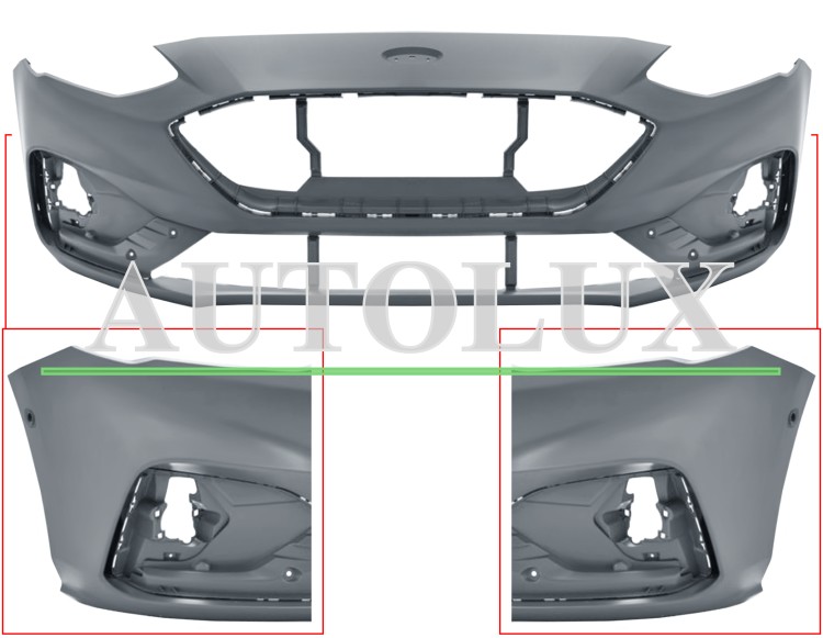 Parachoques ford focus 2018-2022 delantero / modelo st-line / con sensor / con park assist / imprimado.  Referencia OE:2516293
