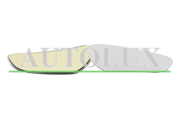 Cristal espejo retrovisor ford transit connect 2014-2018 con soporte / inferior / convexo / derecho