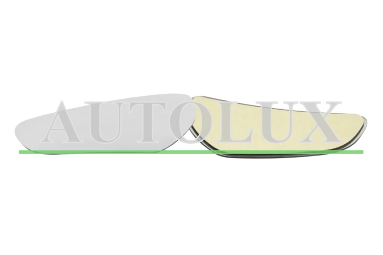 Cristal espejo retrovisor ford transit connect 2014-2018 con soporte / inferior / convexo / izquierdo