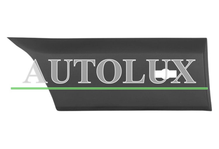 Moldura lateral ford transit 2014-2019 trasera / chasis largo con ruedas gemelas / con agujero piloto / gris oscuro / derecha.  Referencia OE:1854494