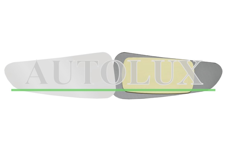Cristal espejo retrovisor ford transit custom 2013-2018 con soporte / inferior / convexo / izquierdo.  Referencia OE:1765489