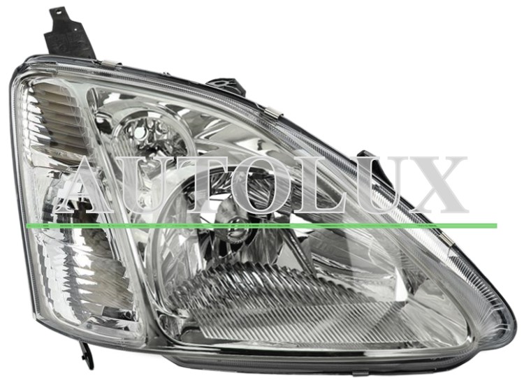 Faro delantero HONDA Civic 2001-2004 derecho - Ref. OE: 33101S6AG01 Faro delantero honda civic 2001-2002 3/5 puertas / base cromada clara / derecho.  Referencia OE:33101S6AG01