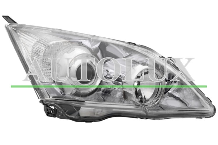 Faro delantero honda crv 2007-2010 base cromada clara / derecho.  Referencia OE:33101