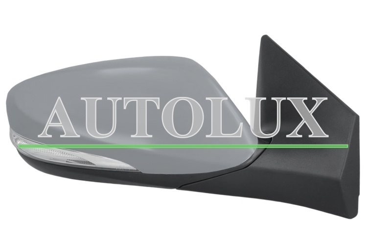 Espejo retrovisor hyundai elantra 2013-2016 electrico / termico / piloto intermitente / imprimado / derecho.  Referencia OE:87620