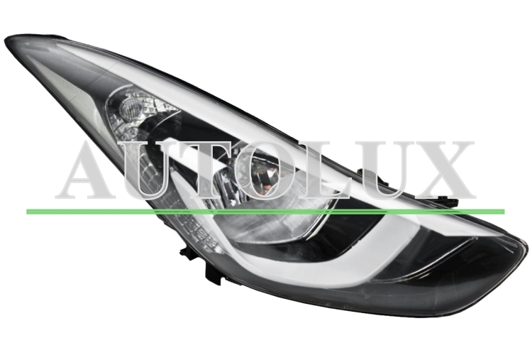 Faro delantero hyundai elantra 2013-2016 base negra / derecho.  Referencia OE:921023X210