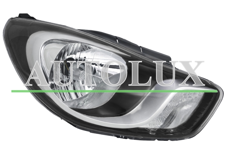 Faro delantero hyundai i10 2010-2013 base negra / derecho.  Referencia OE:92102