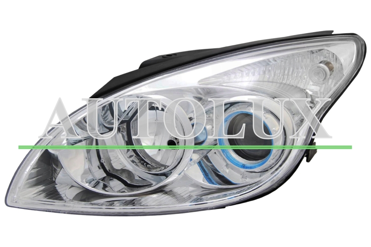 Faro delantero hyundai i30 2008-2010 base cromada / izquierdo.  Referencia OE:92103