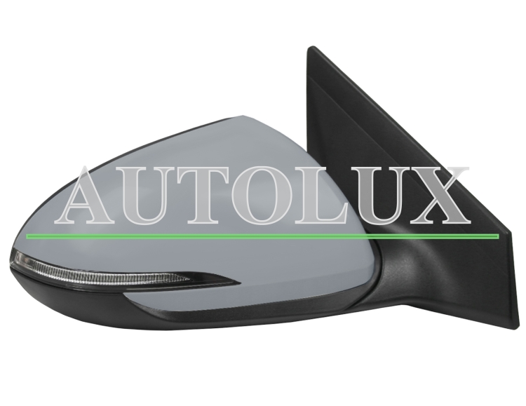 Espejo retrovisor hyundai elantra 2016-2019 electrico / termico / piloto intermitente / abatible electricamente / memoria / side assist / imprimado / derecho.  Referencia OE:87620F2070