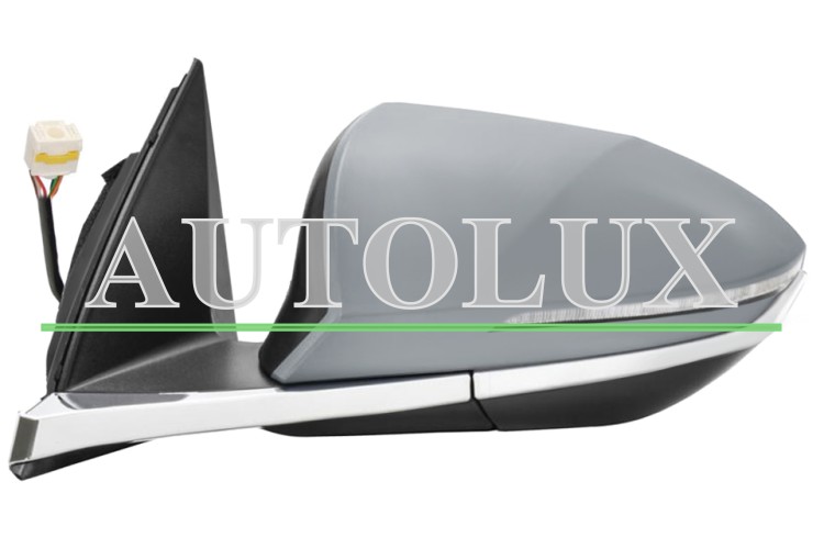 Espejo retrovisor hyundai tucson 2020-> electrico / perfil cromado / termico / piloto intermitente / abatible electricamente / imprimado / izquierdo.  Referencia OE:87610