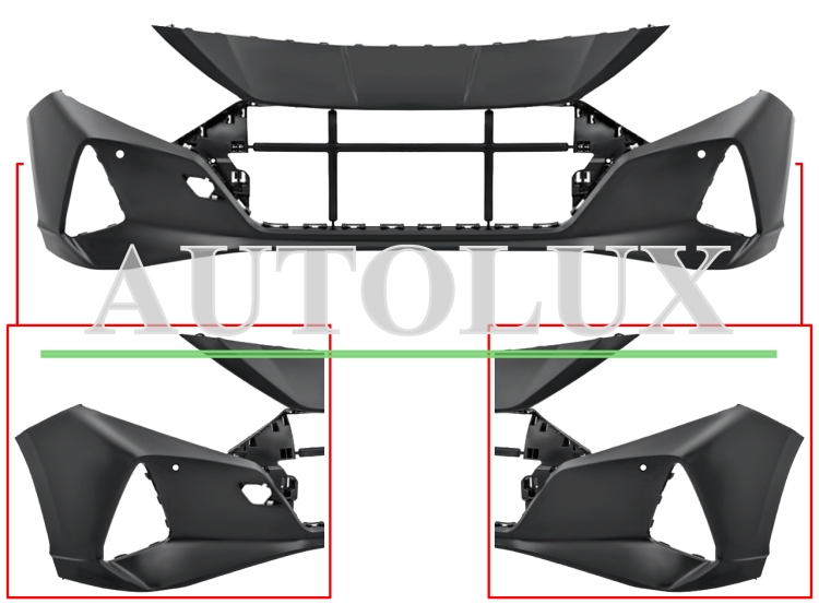 Parachoques hyundai i20 2020-> delantero / con sensor.  Referencia OE:86510Q0010