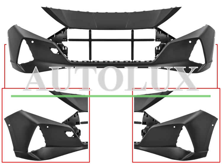 Parachoques hyundai i20 2020-> delantero / con sensor / con park assist.  Referencia OE:86510Q0020