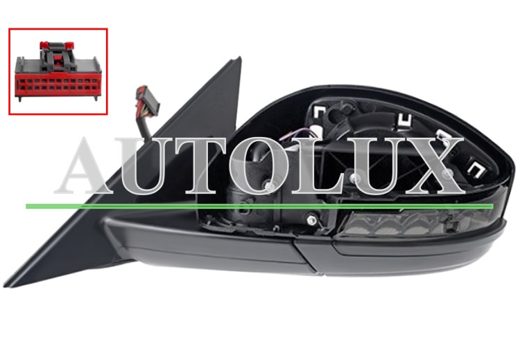 Cuerpo espejo retrovisor jaguar f-pace 2015-2020 electrico / termico / electrocrómico / abatible electricamente / con sonda / izquierdo.  Referencia OE:T4A5605