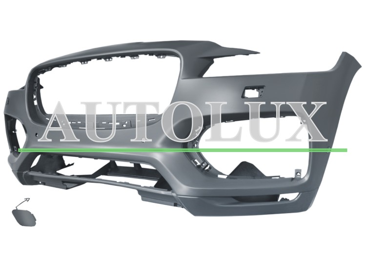 Parachoques jaguar f-pace 2015-2020 delantero / modelo r-sport / con sensor / con park assist / con lavafaros / imprimado.  Referencia OE:T4A6189LML