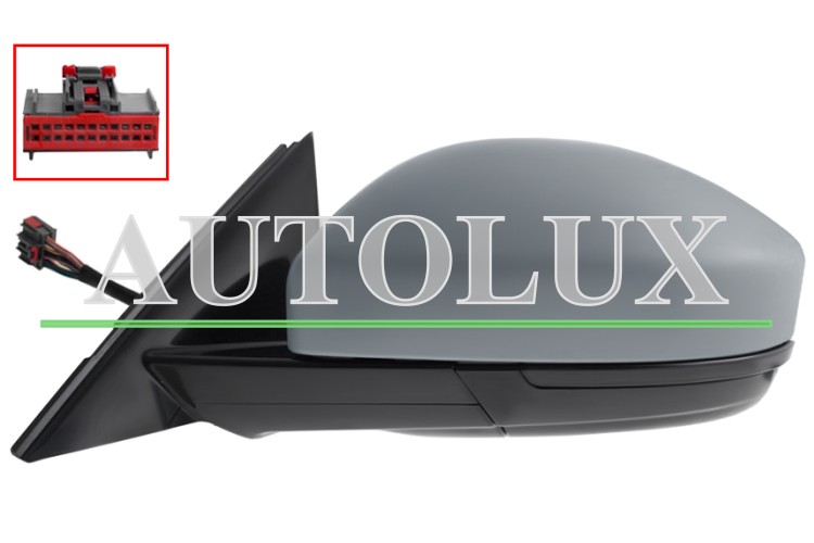 Espejo retrovisor jaguar e-pace 2017-2020 electrico / termico / luz cortesia / abatible electricamente / memoria / con sonda / imprimado / izquierdo.  Referencia OE:J9C8373