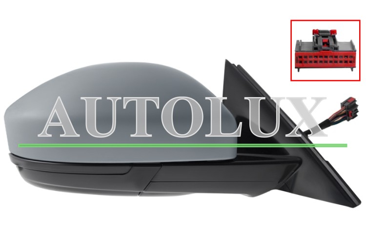 Espejo retrovisor jaguar e-pace 2017-2020 electrico / termico / luz cortesia / side assist / abatible electricamente / memoria / imprimado / derecho.  Referencia OE:J9C8367