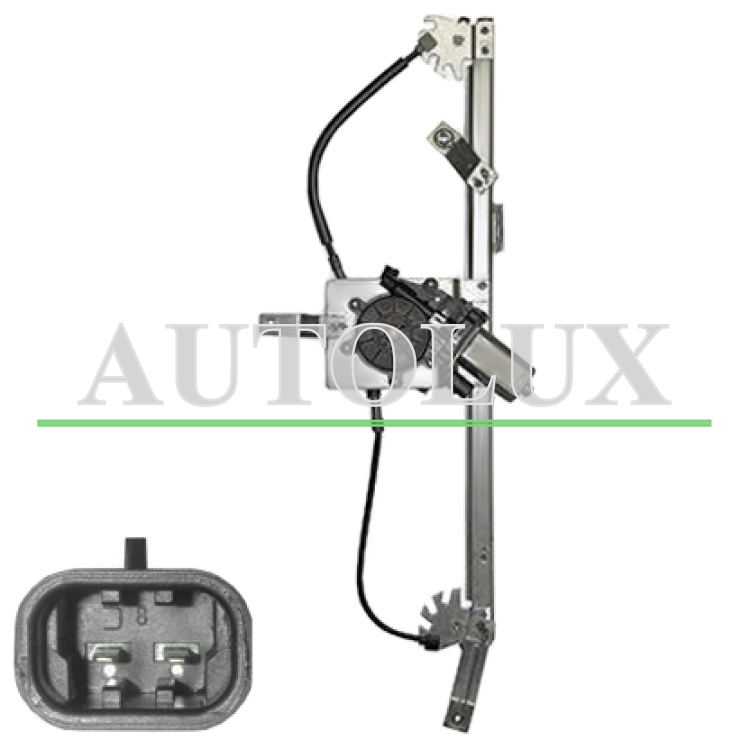 Elevalunas jeep compass 2011-2017 electrico / con motor / 2 pins / trasero derecho.  Referencia OE:68002888AA