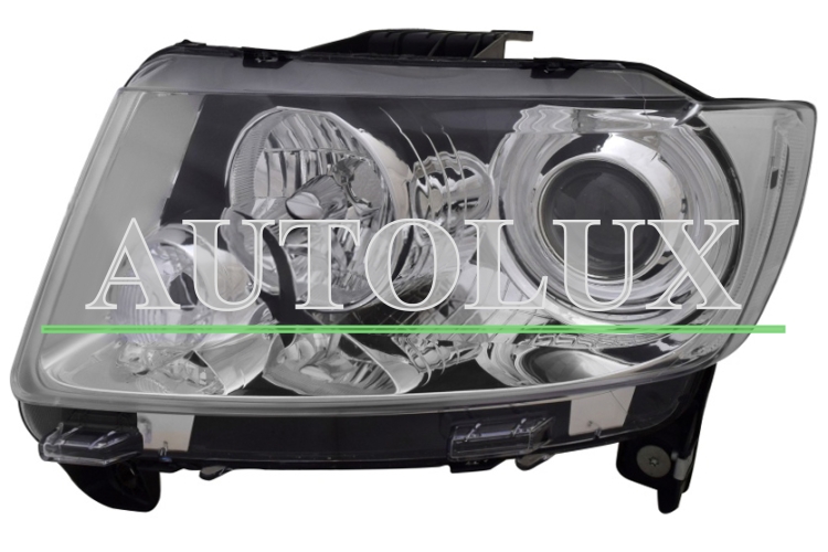 Faro delantero jeep compass 2011-2017 base cromada / izquierdo.  Referencia OE:5182553AB