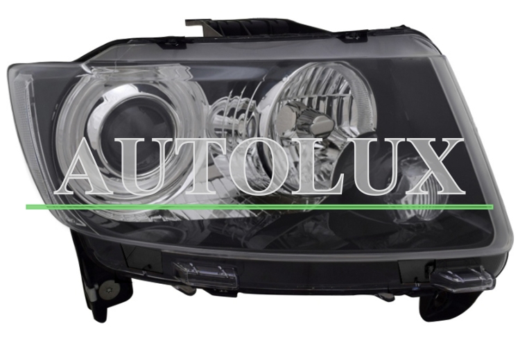 Faro delantero jeep compass 2011-2017 base negra / derecho.  Referencia OE:68185340AA