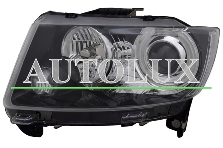 Faro delantero jeep compass 2011-2017 base negra / izquierdo.  Referencia OE:68185341AA