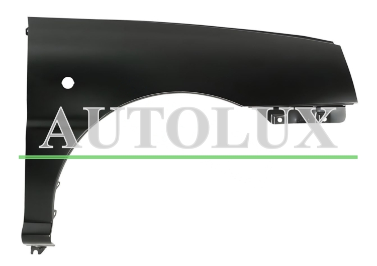 Aleta kia rio 2003-2006 delantera / con piloto / con moldura / derecha.  Referencia OE:66321FD030