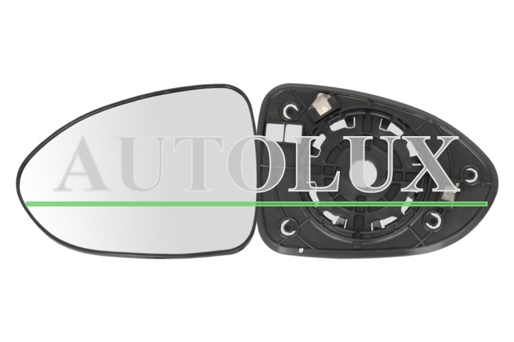 Cristal espejo retrovisor kia rio 2014-2017 con soporte / convexo / izquierdo.  Referencia OE:876211W000