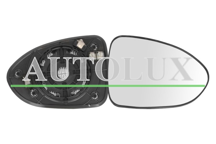 Cristal espejo retrovisor kia rio 2014-2017 con soporte / termico / convexo / derecho.  Referencia OE:876211W010