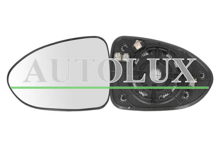 Cristal espejo retrovisor kia rio 2014-2017 con soporte / termico / convexo / izquierdo.  Referencia OE:876111W030
