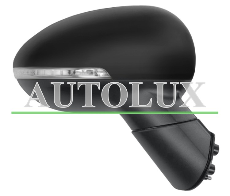 Espejo retrovisor kia rio 2011-2014 electrico / termico / piloto intermitente / abatible electricamente / negro glossy / derecho.  Referencia OE:876201W050