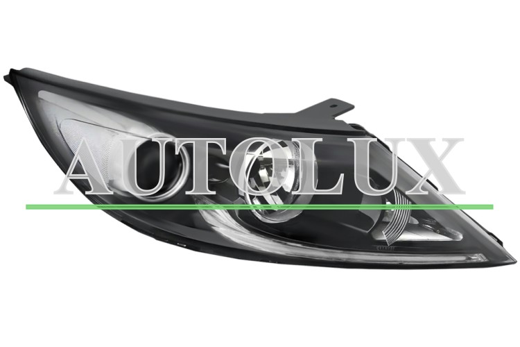 Faro delantero kia sportage 2014-2016 base negra / con luz diurna / led / derecho.  Referencia OE:921023W420