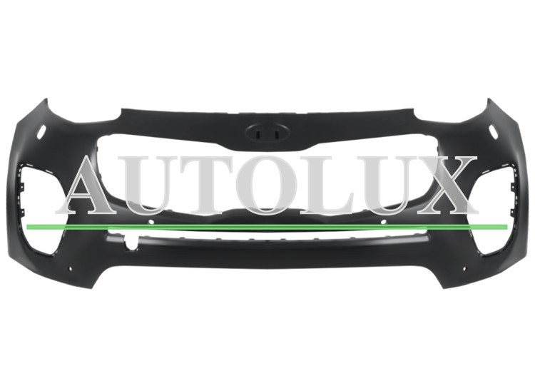 Parachoques kia sportage 2016-2018 delantero / con lavafaros / con sensor 25mm.  Referencia OE:86511F1050