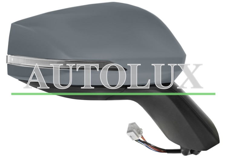Espejo retrovisor kia sportage 2021-> base negra texturizada / electrico / termico / piloto intermitente / abatible electricamente / side assist / imprimado / derecho.  Referencia OE:87627