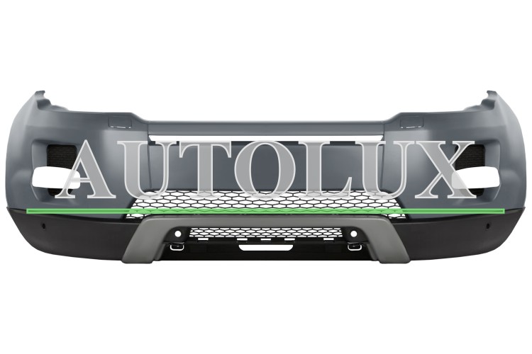 Parachoques land rover range rover evoque 2011-2015 delantero / modelo pure / con sensor / con lavafaros / imprimado.  Referencia OE:LR072259