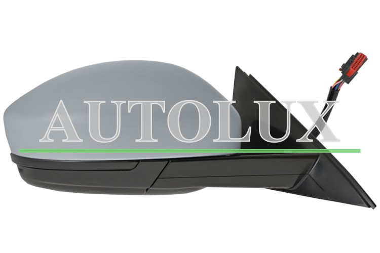 Espejo retrovisor land rover range rover evoque 2019-2023 electrico / termico / piloto intermitente / abatible electricamente / luz cortesia / side assist / imprimado / derecho.  Referencia OE:LR114764
