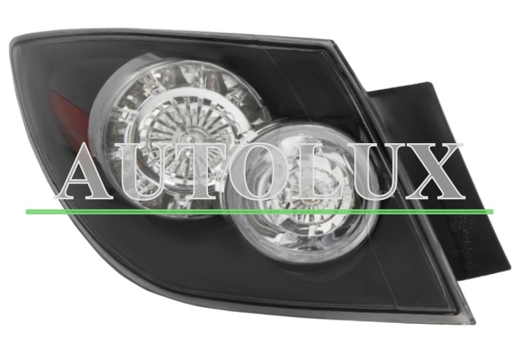 Piloto trasero mazda 3 2007-2009 exterior / 5 puertas / base negra / led / izquierdo.  Referencia OE:BP4S