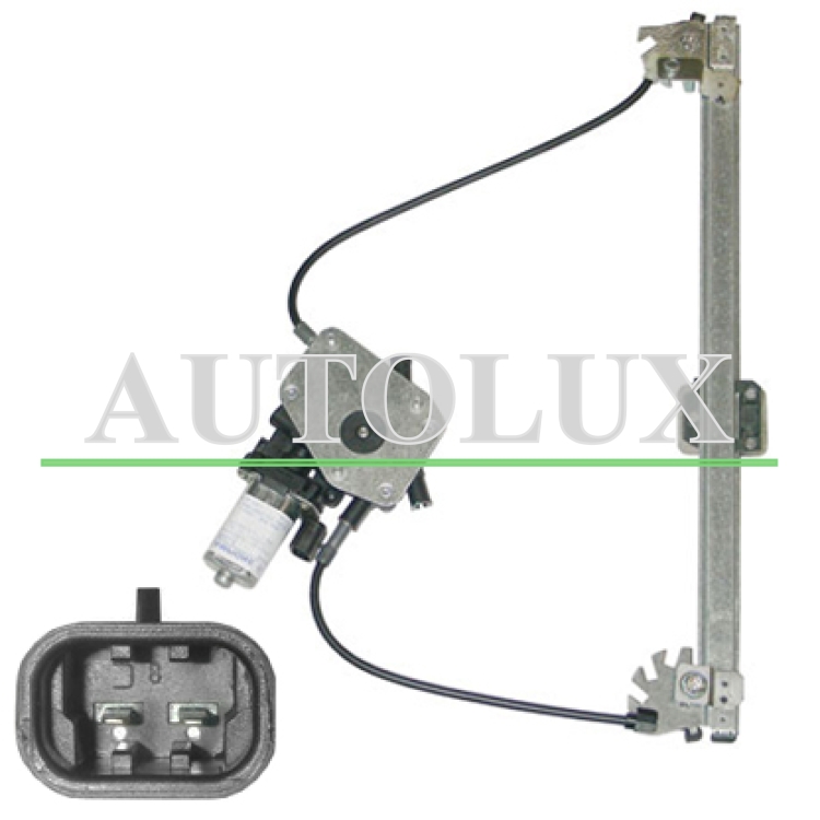 Elevalunas mercedes 190 w201 1982-1993 electrico / con motor / 2 pins / trasero derecho.  Referencia OE:2017300446