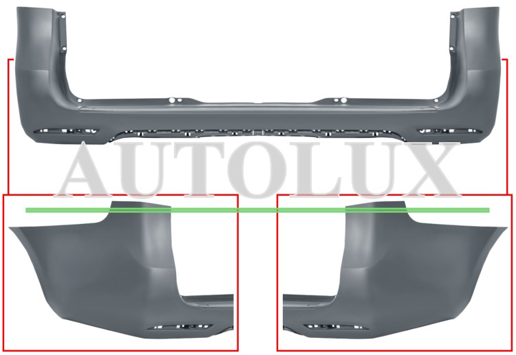Parachoques mercedes clase v w447 2014-2020 trasero / chasis largo / modelo amg line / imprimado.  Referencia OE:A44788532009999