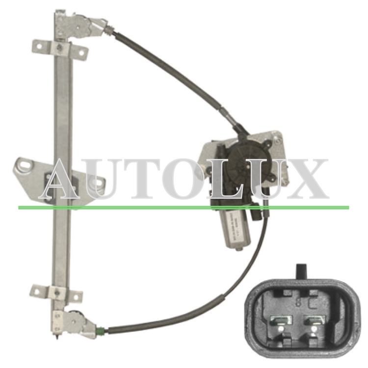 Elevalunas mitsubishi colt 1995-2004 electrico / con motor / 2 pins / delantero izquierdo.  Referencia OE:MB819535