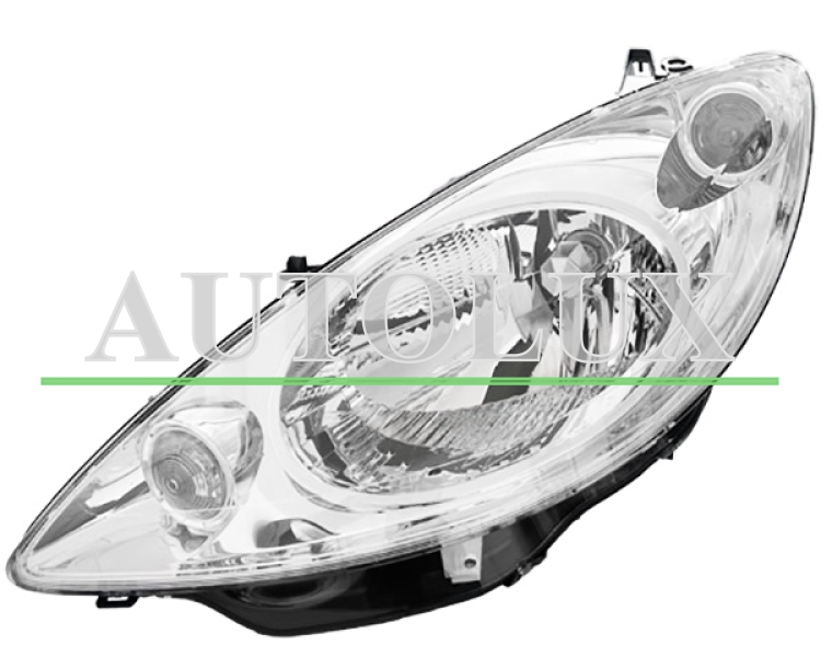 Faro delantero peugeot 1007 2004-2010 base cromada / izquierdo.  Referencia OE:620849