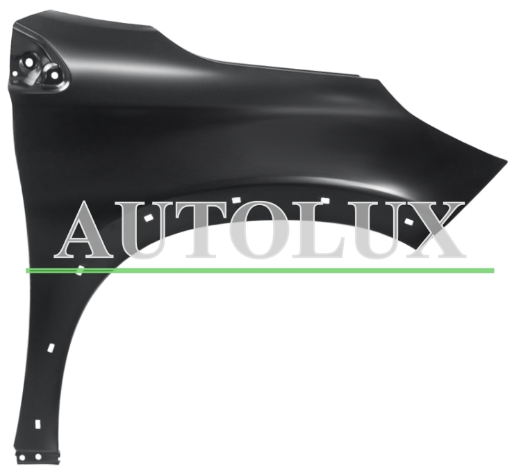 Aleta peugeot 2008 2016-2019 delantera / con agujero moldura / derecha.  Referencia OE:9822104880