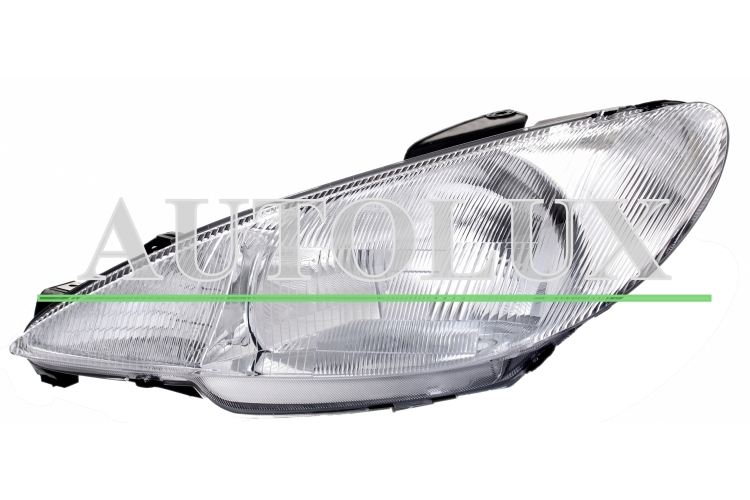 Faro delantero peugeot 206 1998-2008 optica simple / lampara h4 / izquierdo.  Referencia OE:6204S7
