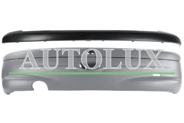 Parachoques peugeot 206 1998-2008 trasero / imprimado / con moldura.  Referencia OE:7410L5